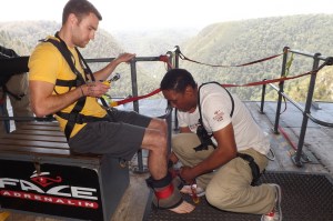 Rich capturing the action on the go pro