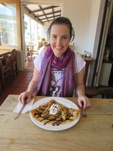 One happy Sonia and her crepe