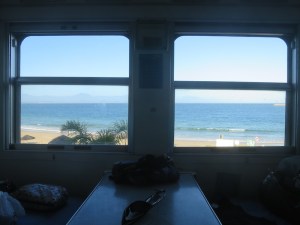 Beach view from our cabin