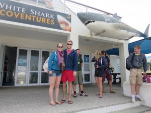 Ready for our second trip out on the shark diving boat