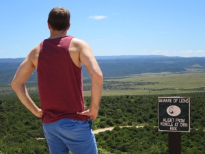 Rich taking in the view across the park