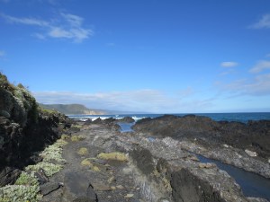 Rocks around the coastal path