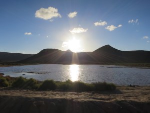 Sunset over the reserves mountains