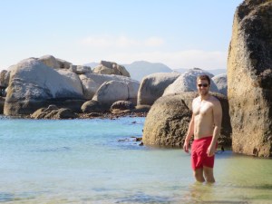 Rich enjoying a paddle on Boulders Beach