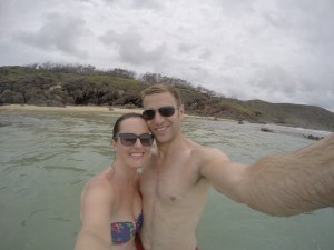Happy chaps in the Champagne Pools