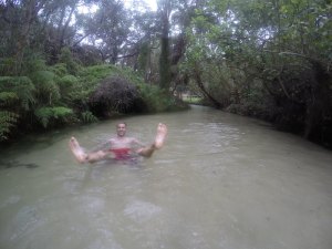 Rich getting carried away in the current
