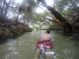 Rich in explorer mode in Eli Creek