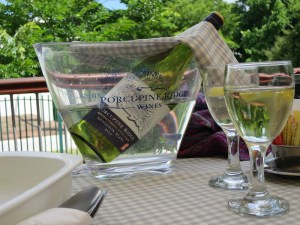 Lovely wine with lunch in Franschhoek