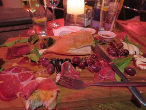 Half way through my cheese and ham platter