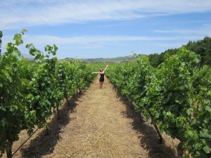 Sonia enjoying the vineyards!