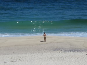 Rich watching the waves