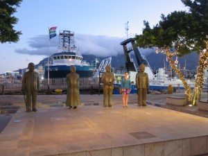 Sonia lined up with the Nobel Peace prize winners