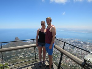Posing on the viewing platform