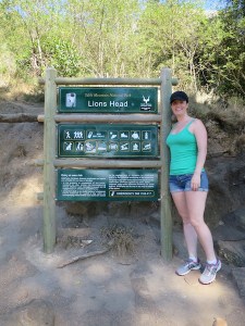 At the start of Lions Head hiking trail
