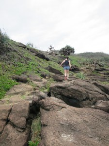 Sonia walking up to Indian Head