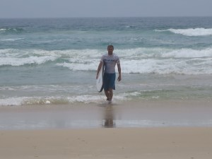 Rich heading back to the beach