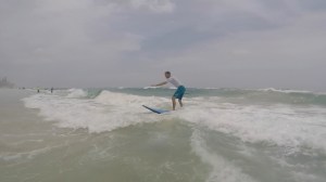 Rich on two feet - quite an achievement in Surfers Paradise!