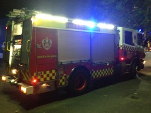 The fire brigade came to the rescue