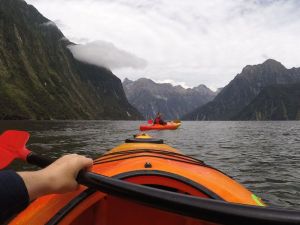 Rich leading the way in the kayaks
