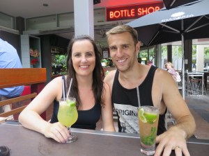 The Lambs enjoying their cocktails