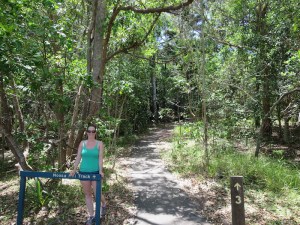 Sonia at the start of our first trail