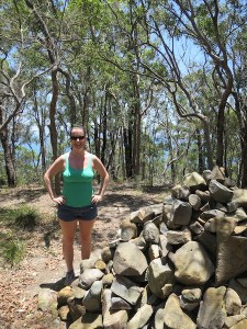 Sonia triumphant at the top