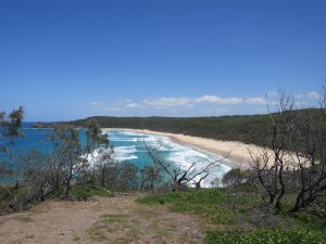 Sunshine beach bathed in sunshine