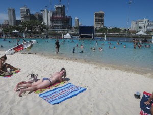 Brizee beach in the city