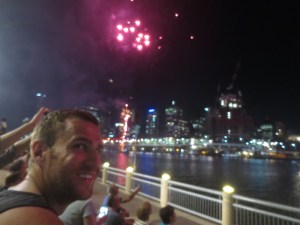 Rich enjoying the fireworks