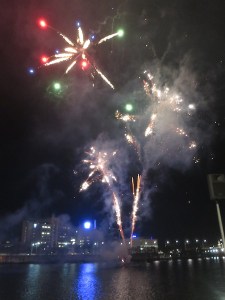 Colourful fireworks lighting up the sky