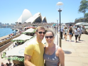 It was a busy day around the Sydney Opera House setting up for New Years Eve celebrations