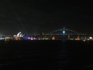 Stunning views across the harbour with the Parade of Lights boats