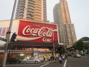 The famous Kings Cross Coca Cola sign