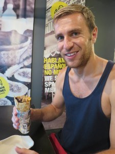 A momentous occasion, Rich's last burrito in Australia...for now