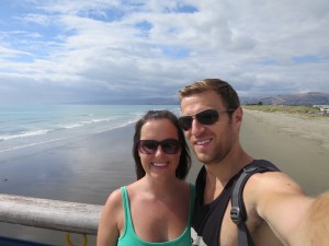 Rich and Sonia enjoying the pier walk and views