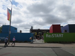 The colourful Re:START shopping mall entrance