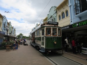 The tram running through New Regent Street