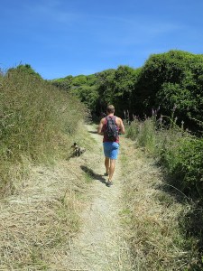 Rich walking up to Jack's Blowhole