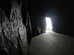 The Cathedral Caves entrance