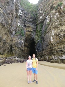 Rich and Sonia outside the Cathedral Caves entrance
