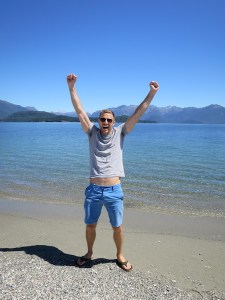 Rich celebrating his win!