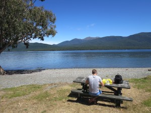 Our picnic lunch spot at Te Anau Lake