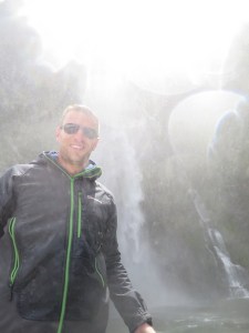 Rich drenched at the bottom of Stirling Falls