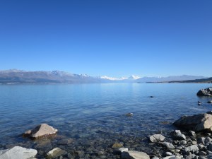 A view of Mount Cook across Lake Pukaki