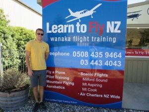 Rich's first flying lesson, at Wanaka Airport