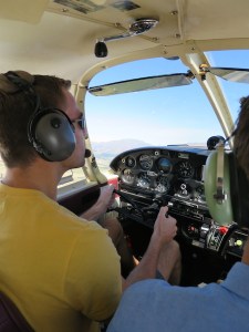 Rich settling into his training flight