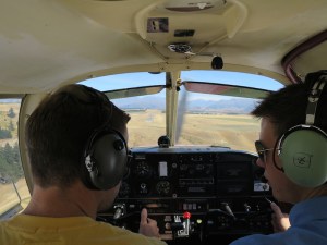 Glen giving Rich instructions for landing