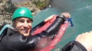 Rich loved river surfing, smiles all round!