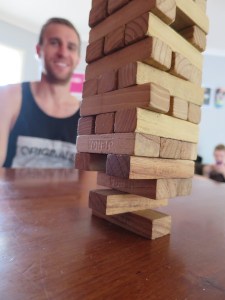 A risky start to our game of Jenga