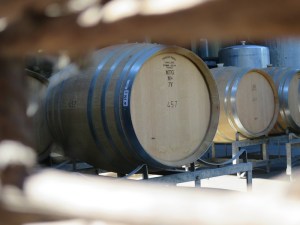 Barrels of wine at Hunter's Valley winery